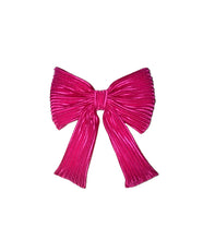 Load image into Gallery viewer, Satin fuchsia hair bows
