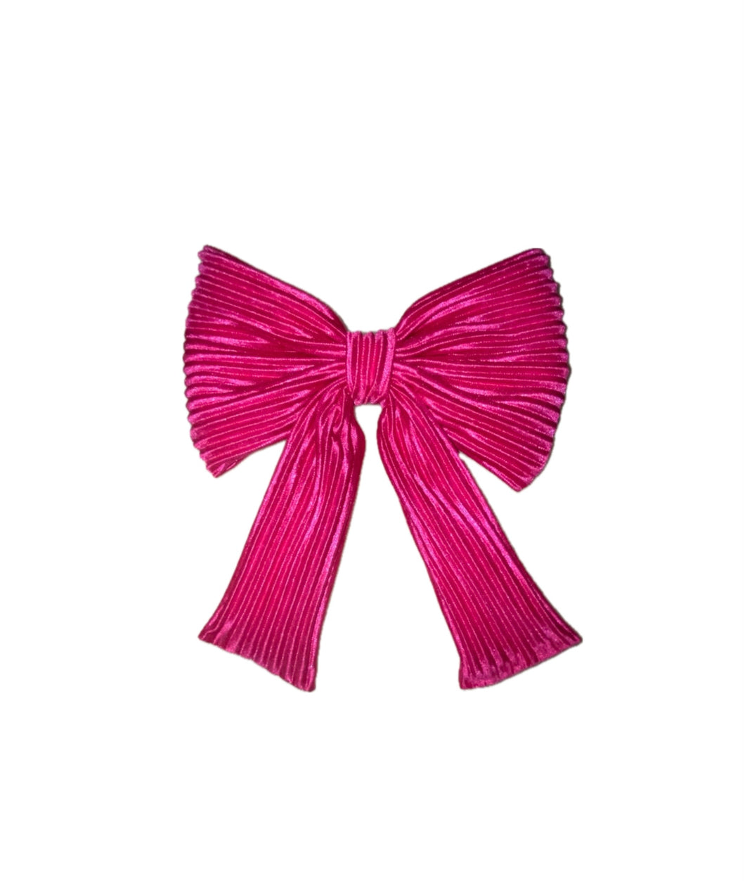 Satin fuchsia hair bows