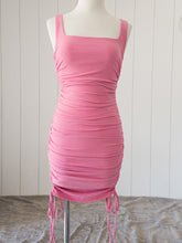 Load image into Gallery viewer, Candy pink ruched bodycon dress
